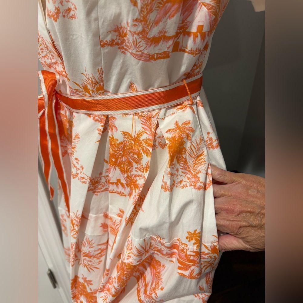 Donna Morgan Short Sleeve Pleated Button Down Midi Dress Size 10 - Picture 4 of 15